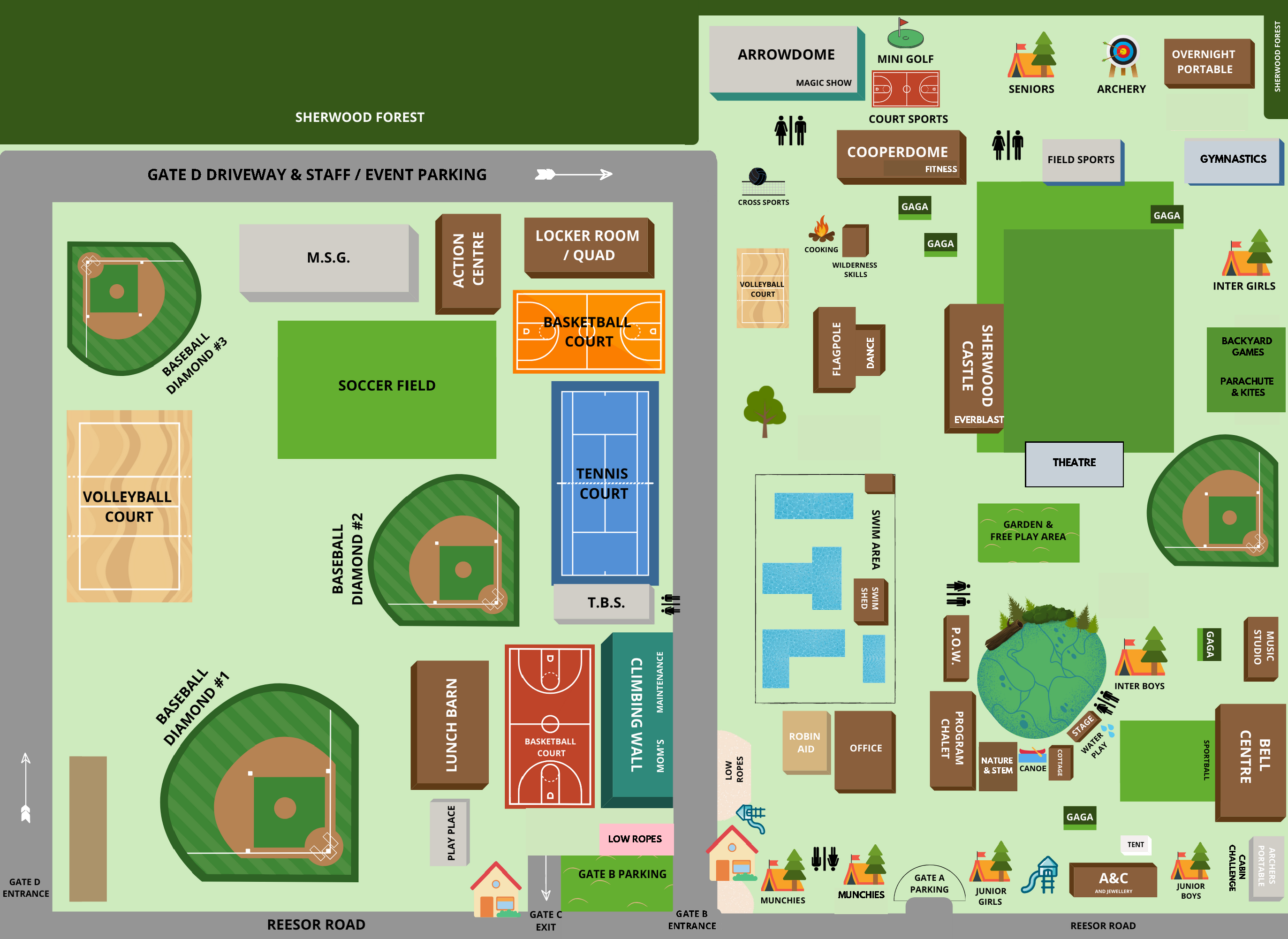 2022 Camp Robin Hood Map