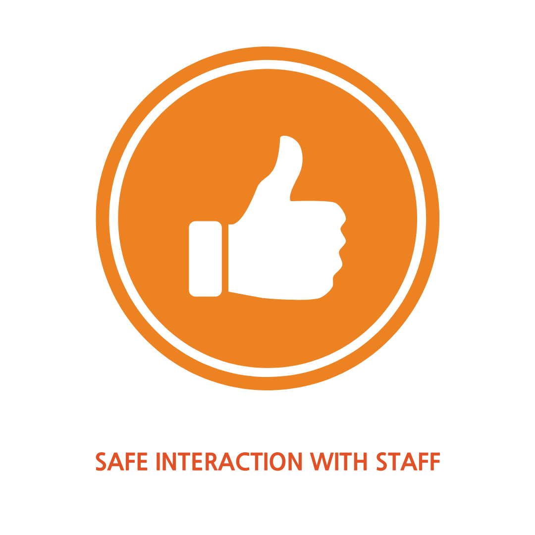 Safe interaction with staff